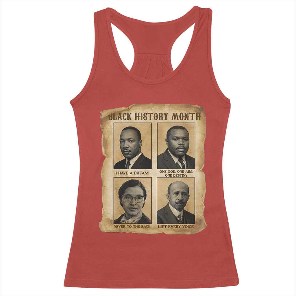 Vintage African American Heroes Racerback Tank Top Black Pride Inspiration TS12 Red Print Your Wear