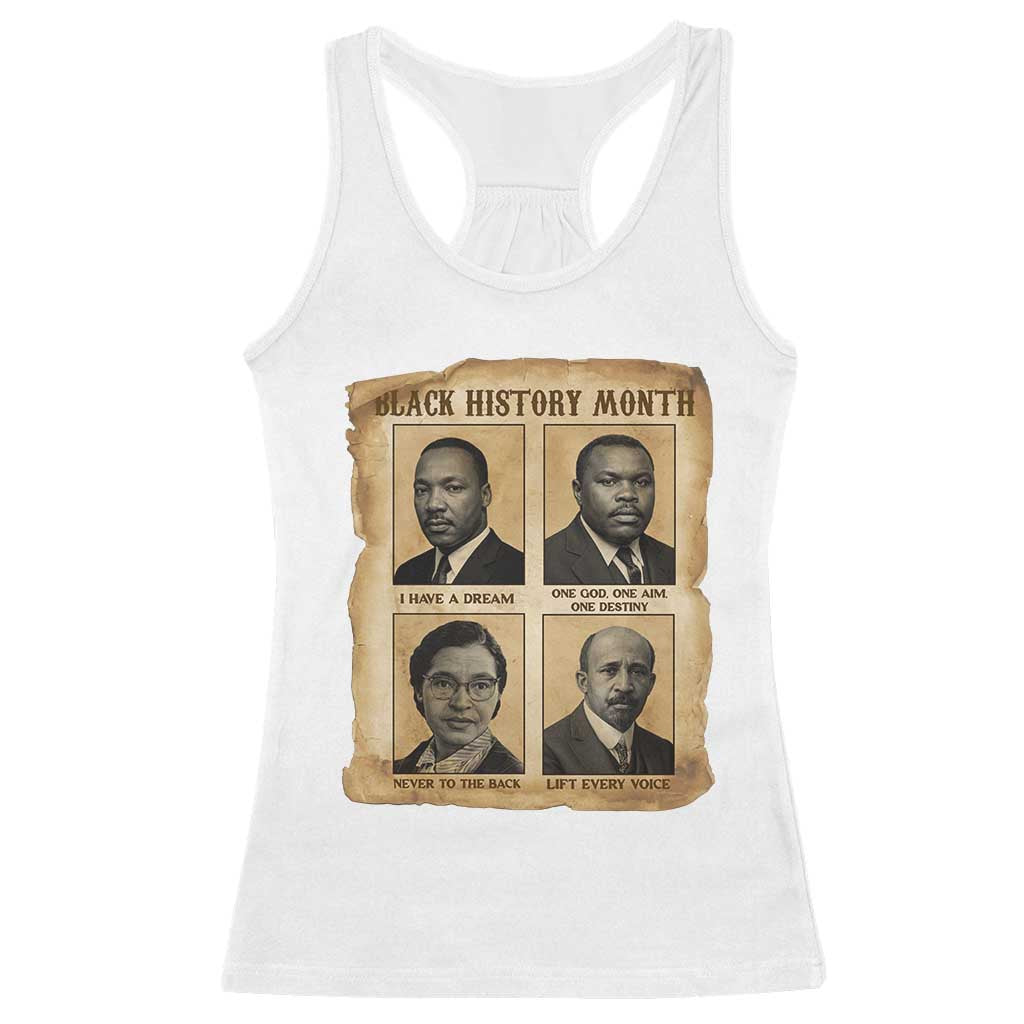 Vintage African American Heroes Racerback Tank Top Black Pride Inspiration TS12 White Print Your Wear