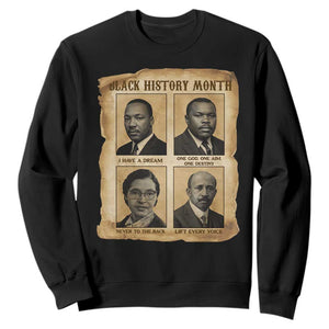 Vintage African American Heroes Sweatshirt Black Pride Inspiration TS12 Black Print Your Wear