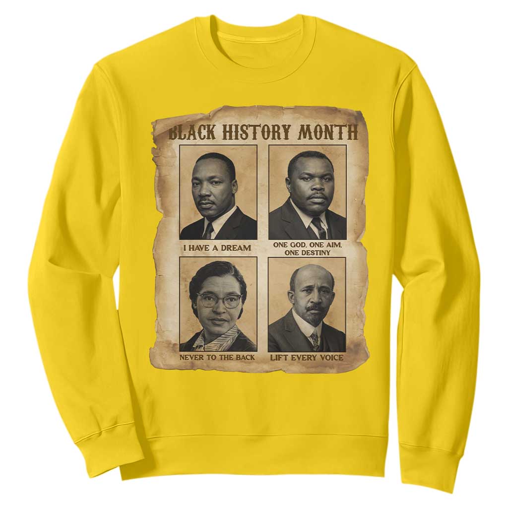 Vintage African American Heroes Sweatshirt Black Pride Inspiration TS12 Daisy Print Your Wear
