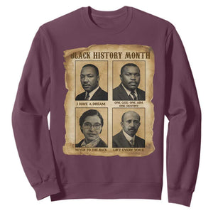 Vintage African American Heroes Sweatshirt Black Pride Inspiration TS12 Maroon Print Your Wear