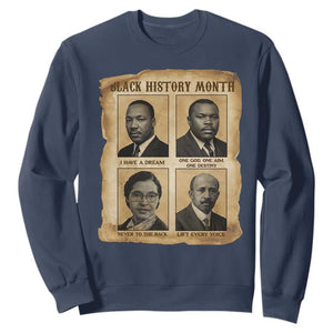 Vintage African American Heroes Sweatshirt Black Pride Inspiration TS12 Navy Print Your Wear