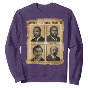 Vintage African American Heroes Sweatshirt Black Pride Inspiration TS12 Purple Print Your Wear
