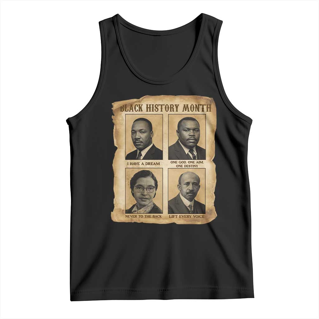 Vintage African American Heroes Tank Top Black Pride Inspiration TS12 Black Print Your Wear