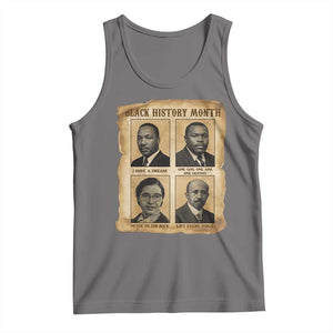 Vintage African American Heroes Tank Top Black Pride Inspiration TS12 Deep Heather Print Your Wear