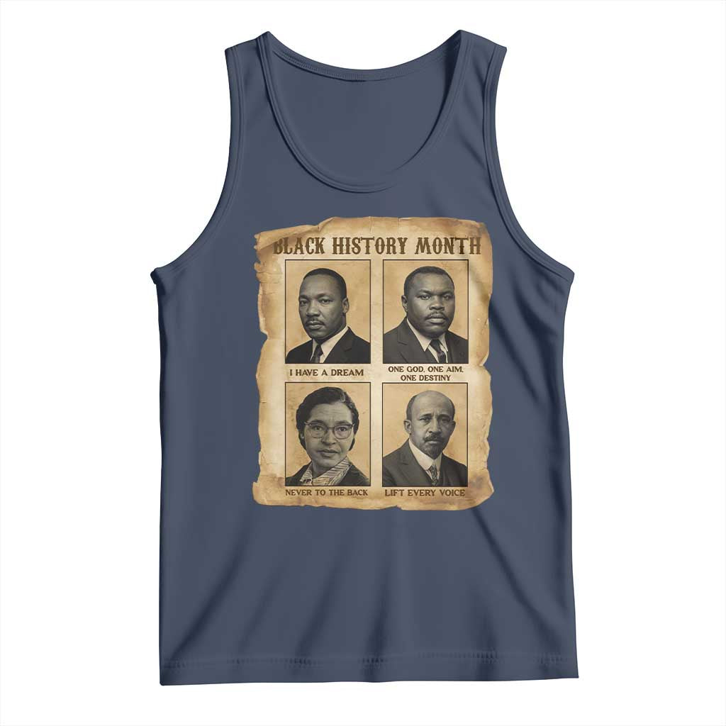 Vintage African American Heroes Tank Top Black Pride Inspiration TS12 Navy Print Your Wear