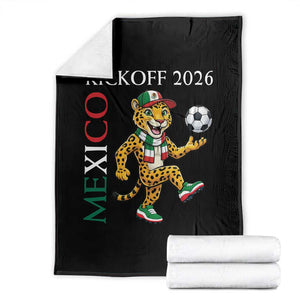 Mexico Soccer Pride Jaguar Kickoff 2026 Throw Blanket TS12 Black Print Your Wear