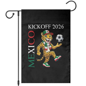 Mexico Soccer Pride Jaguar Kickoff 2026 Garden Flag TS12 Black Print Your Wear