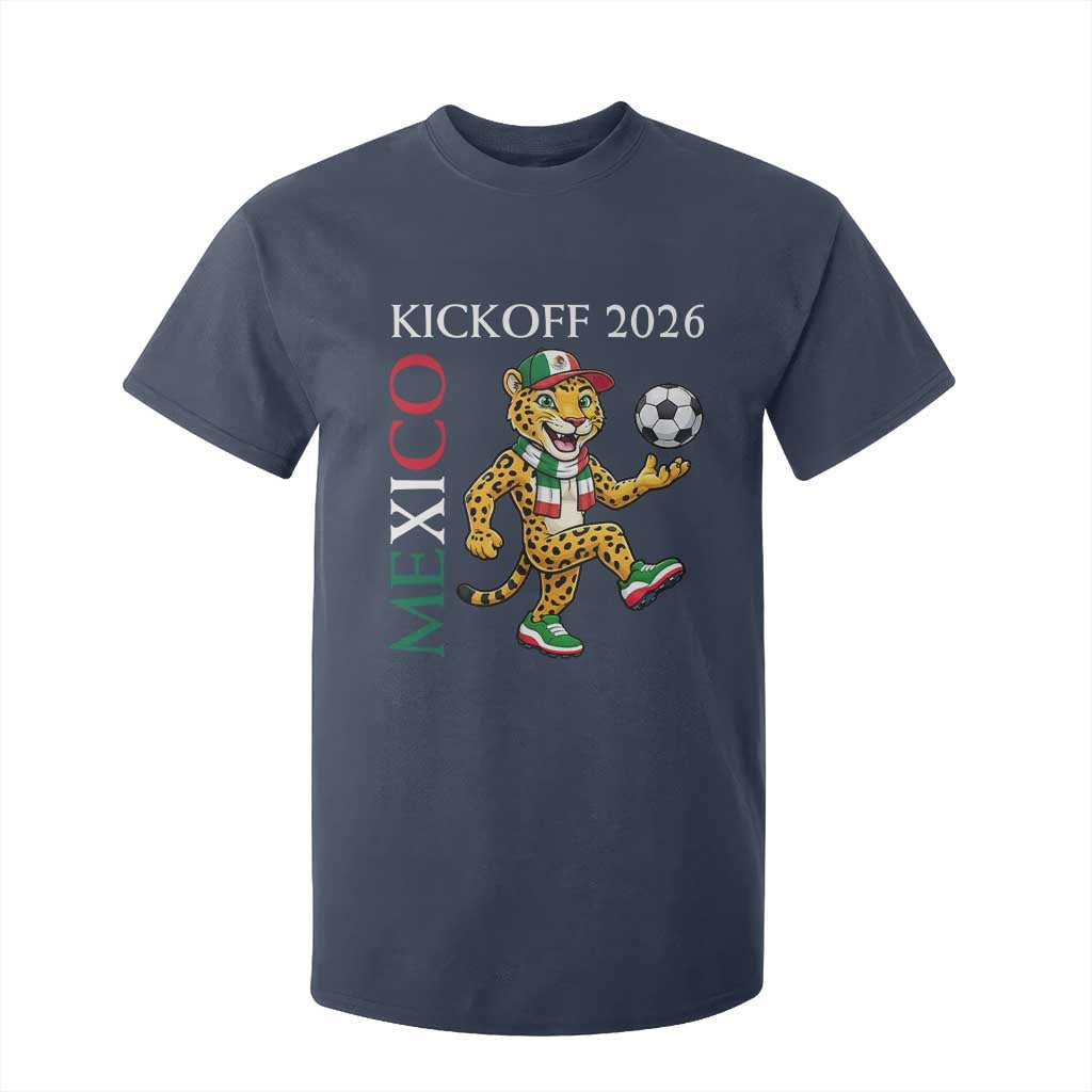 Mexico Soccer Pride Jaguar Kickoff 2026 T Shirt For Kid TS12 Navy Print Your Wear