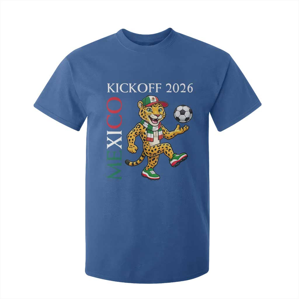 Mexico Soccer Pride Jaguar Kickoff 2026 T Shirt For Kid TS12 Royal Blue Print Your Wear