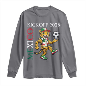 Mexico Soccer Pride Jaguar Kickoff 2026 Long Sleeve Shirt TS12 Charcoal Print Your Wear