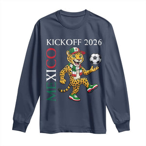 Mexico Soccer Pride Jaguar Kickoff 2026 Long Sleeve Shirt TS12 Navy Print Your Wear