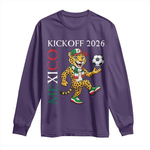 Mexico Soccer Pride Jaguar Kickoff 2026 Long Sleeve Shirt TS12 Purple Print Your Wear