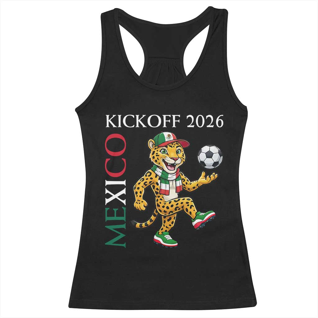 Mexico Soccer Pride Jaguar Kickoff 2026 Racerback Tank Top TS12 Black Print Your Wear