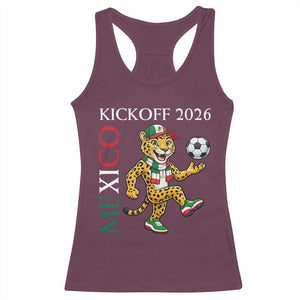 Mexico Soccer Pride Jaguar Kickoff 2026 Racerback Tank Top TS12 Maroon Print Your Wear