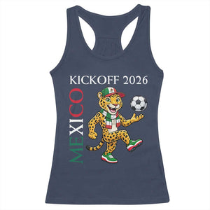 Mexico Soccer Pride Jaguar Kickoff 2026 Racerback Tank Top TS12 Navy Print Your Wear