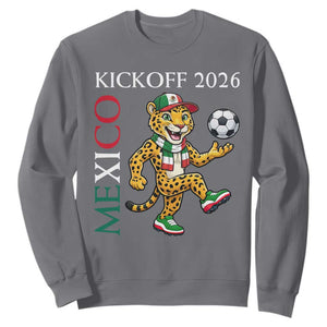 Mexico Soccer Pride Jaguar Kickoff 2026 Sweatshirt TS12 Charcoal Print Your Wear
