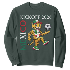 Mexico Soccer Pride Jaguar Kickoff 2026 Sweatshirt TS12 Dark Forest Green Print Your Wear