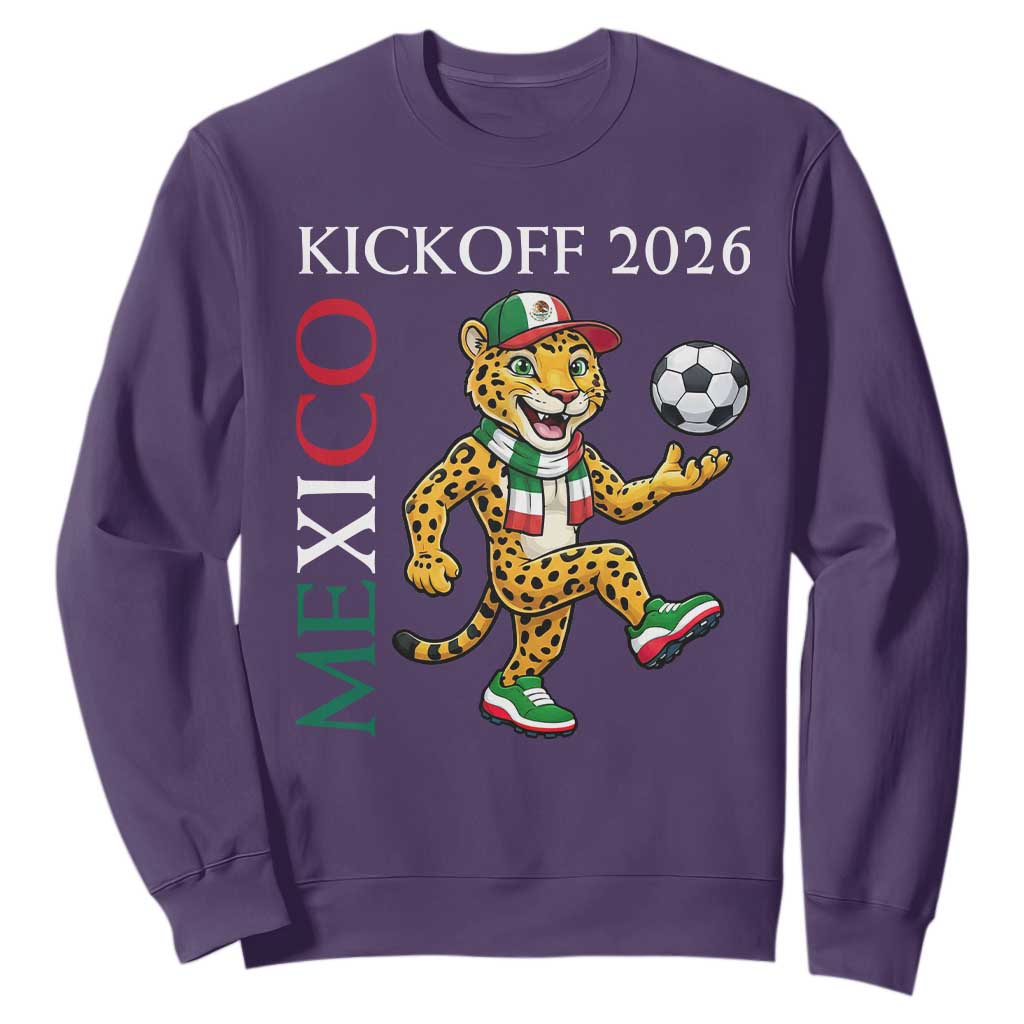 Mexico Soccer Pride Jaguar Kickoff 2026 Sweatshirt TS12 Purple Print Your Wear
