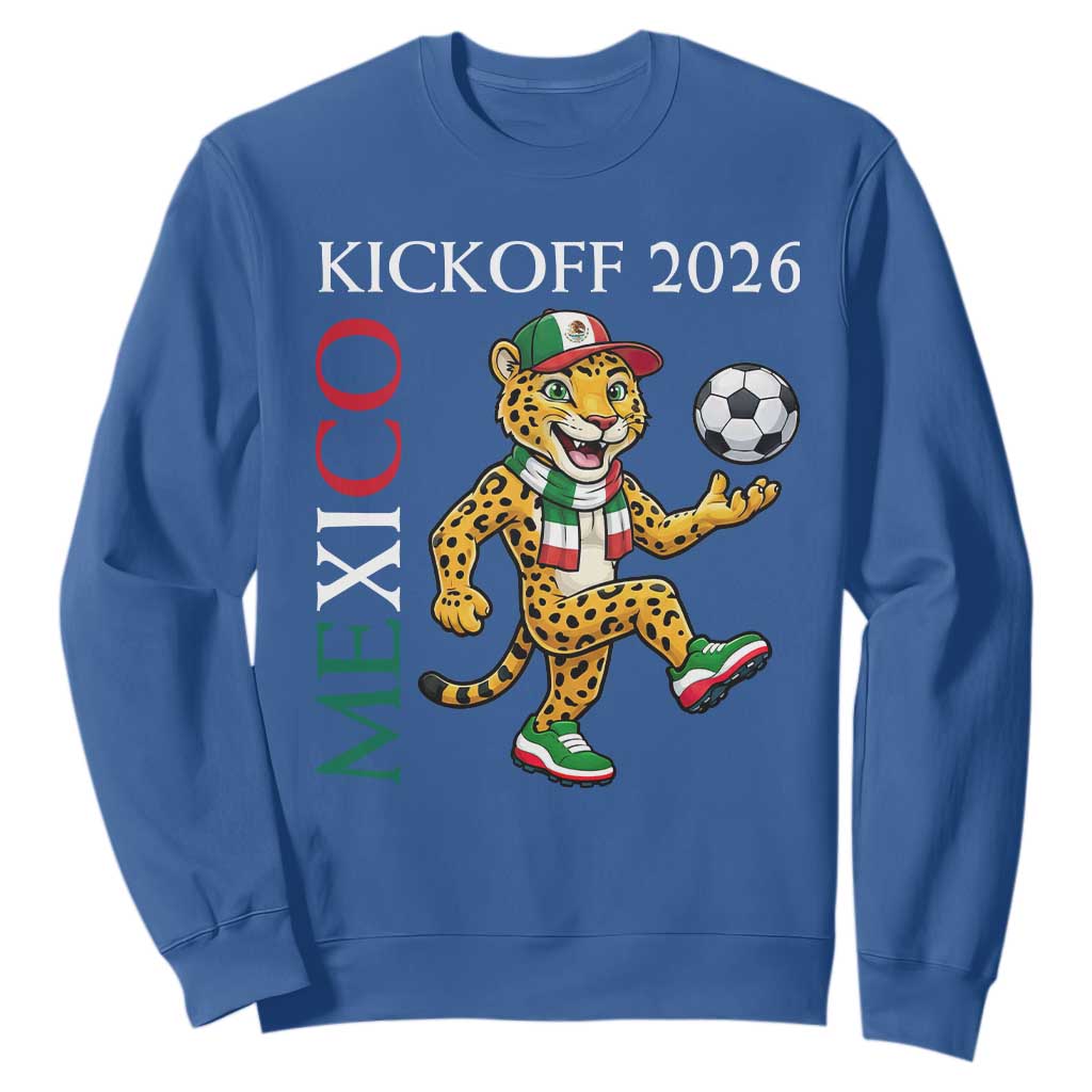 Mexico Soccer Pride Jaguar Kickoff 2026 Sweatshirt TS12 Royal Blue Print Your Wear
