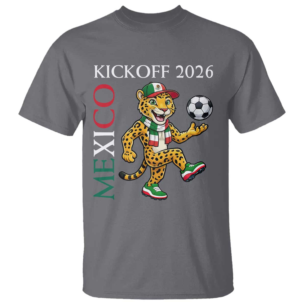 Mexico Soccer Pride Jaguar Kickoff 2026 T Shirt TS12 Charcoal Print Your Wear