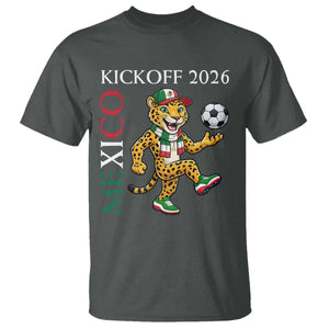 Mexico Soccer Pride Jaguar Kickoff 2026 T Shirt TS12 Dark Heather Print Your Wear