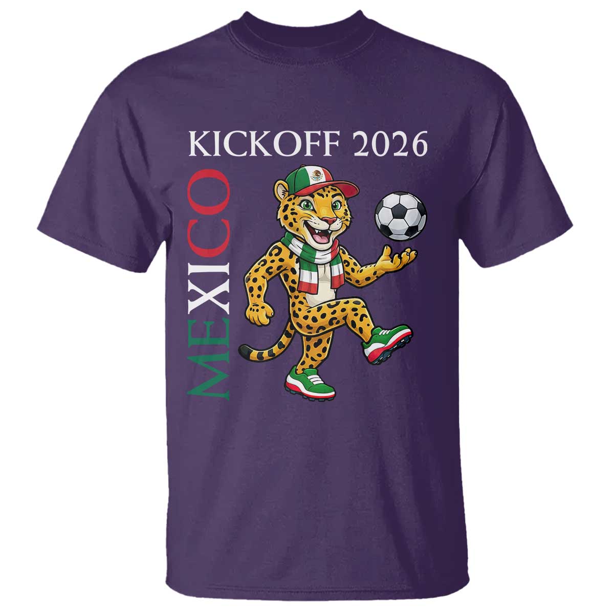 Mexico Soccer Pride Jaguar Kickoff 2026 T Shirt TS12 Purple Print Your Wear