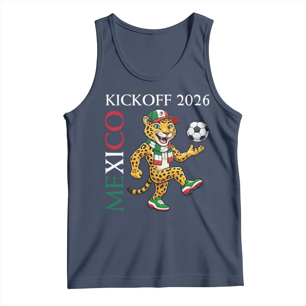Mexico Soccer Pride Jaguar Kickoff 2026 Tank Top TS12 Navy Print Your Wear