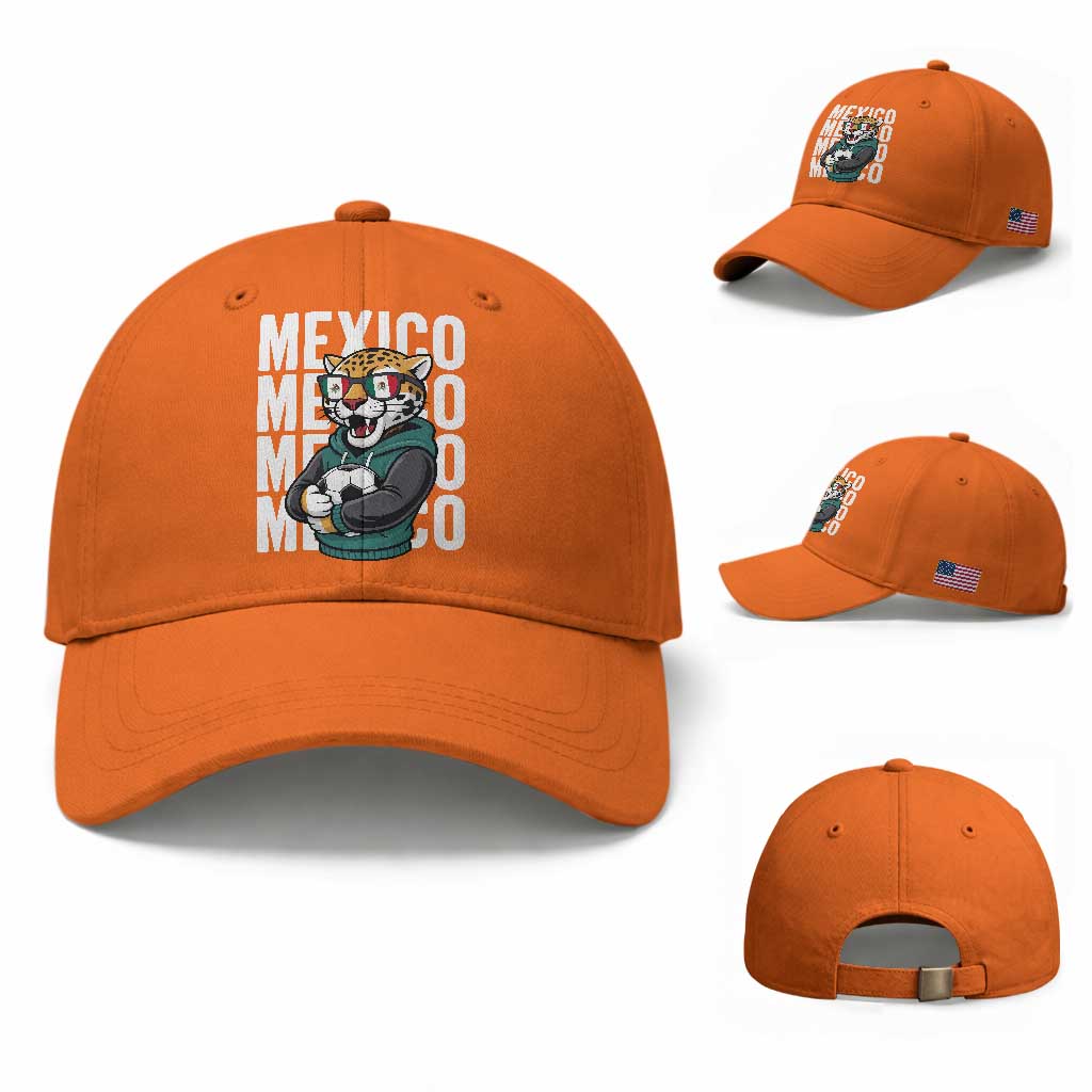 Fierce Mexico Jaguar Soccer Pride Fan Gift Baseball Cap TS12 Baseball Cap Universal Fit Orange Print Your Wear