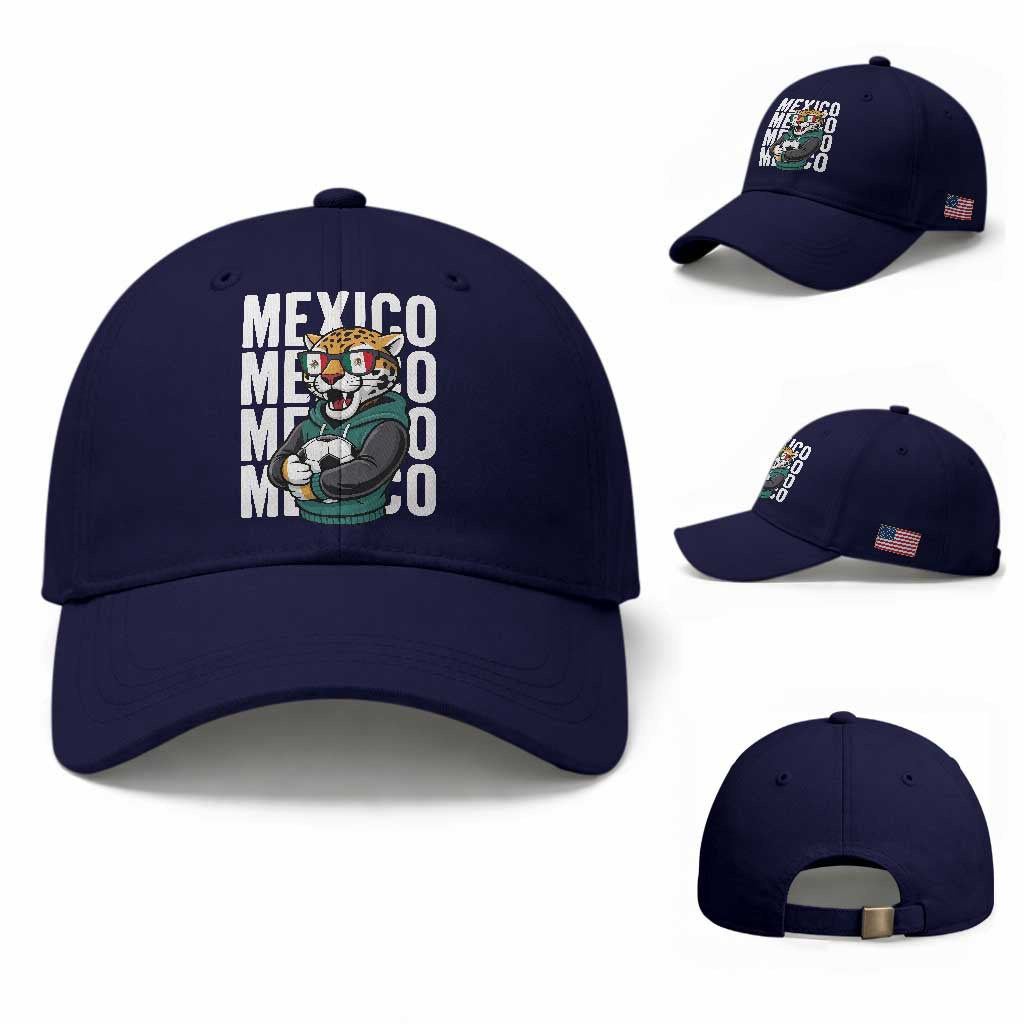 Fierce Mexico Jaguar Soccer Pride Fan Gift Baseball Cap TS12 Baseball Cap Universal Fit Dark Blue Print Your Wear