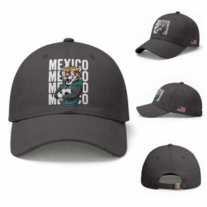 Fierce Mexico Jaguar Soccer Pride Fan Gift Baseball Cap TS12 Baseball Cap Universal Fit Dark Gray Print Your Wear