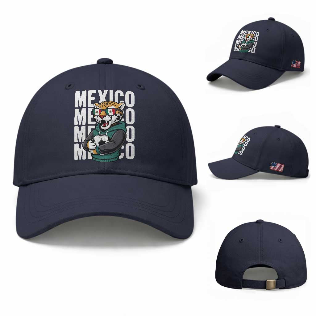 Fierce Mexico Jaguar Soccer Pride Fan Gift Baseball Cap TS12 Baseball Cap Universal Fit Navy Print Your Wear