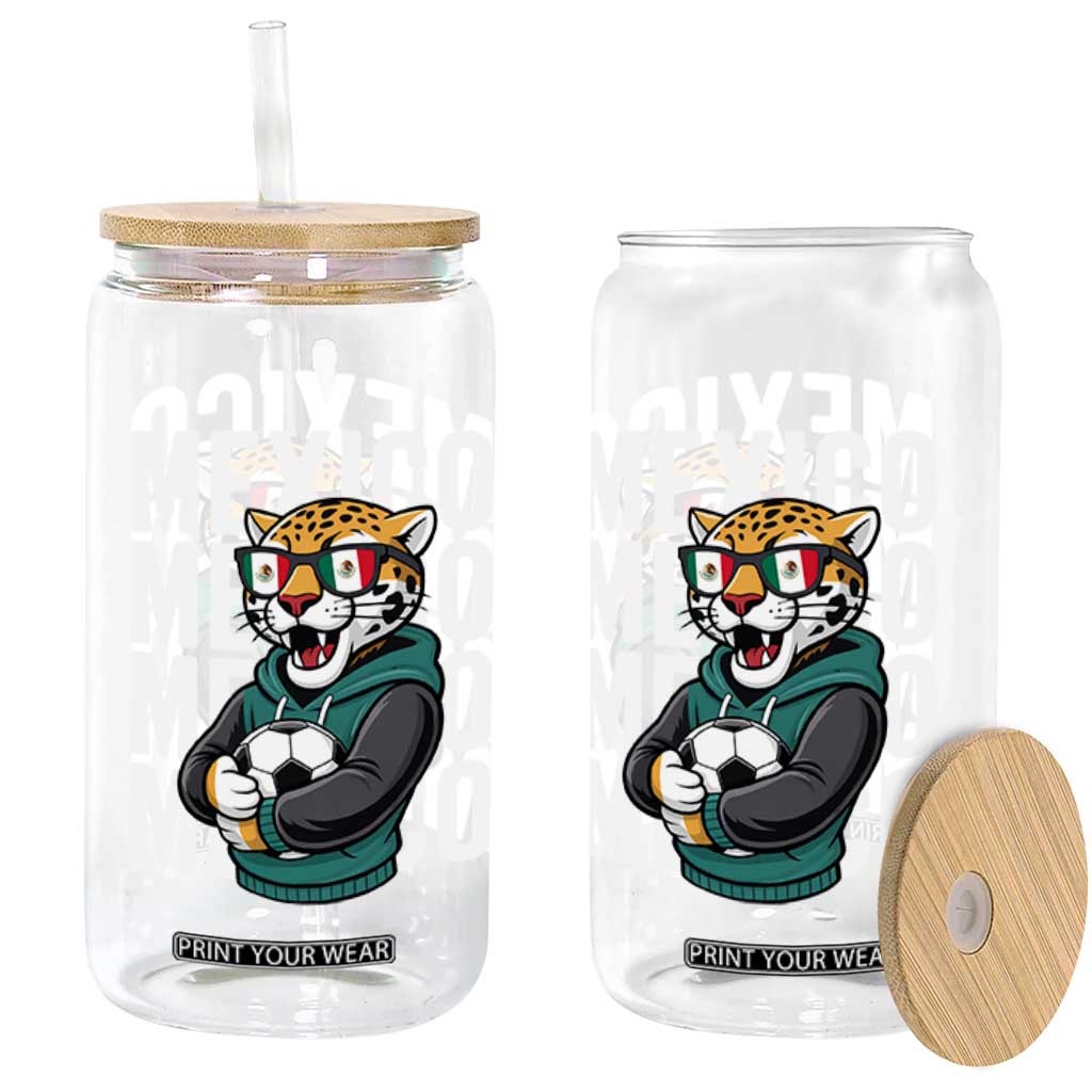 Fierce Mexico Jaguar Soccer Pride Fan Gift Glass Can TS12 Print Your Wear