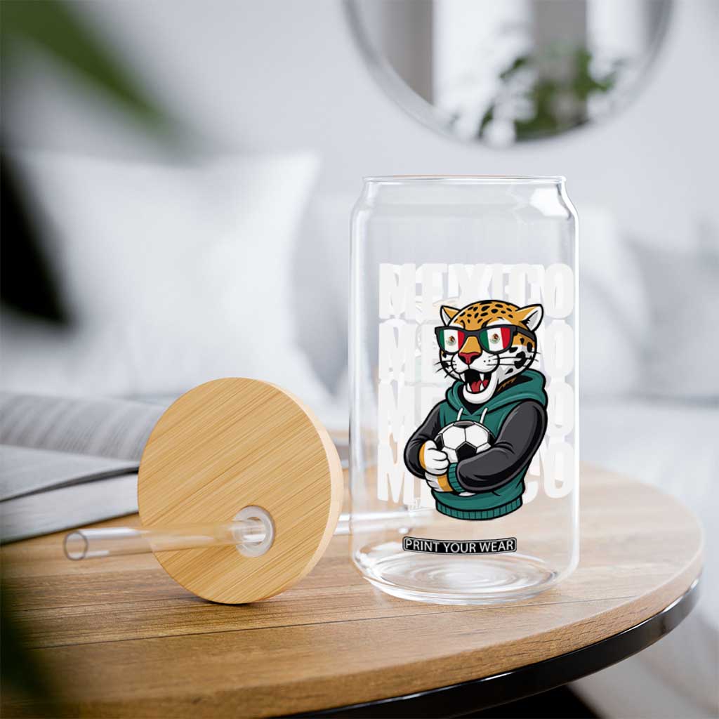Fierce Mexico Jaguar Soccer Pride Fan Gift Glass Can TS12 Print Your Wear
