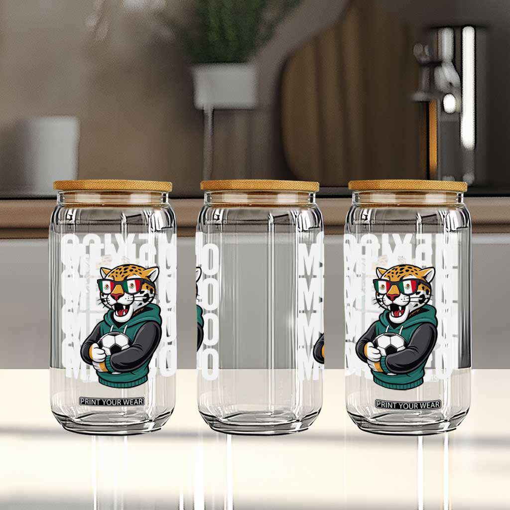 Fierce Mexico Jaguar Soccer Pride Fan Gift Glass Can TS12 Print Your Wear