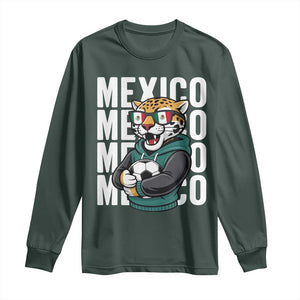 Fierce Mexico Jaguar Soccer Pride Fan Gift Long Sleeve Shirt TS12 Dark Forest Green Print Your Wear