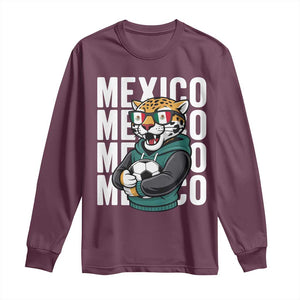 Fierce Mexico Jaguar Soccer Pride Fan Gift Long Sleeve Shirt TS12 Maroon Print Your Wear