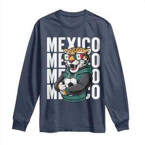 Fierce Mexico Jaguar Soccer Pride Fan Gift Long Sleeve Shirt TS12 Navy Print Your Wear
