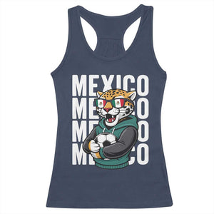 Fierce Mexico Jaguar Soccer Pride Fan Gift Racerback Tank Top TS12 Navy Print Your Wear