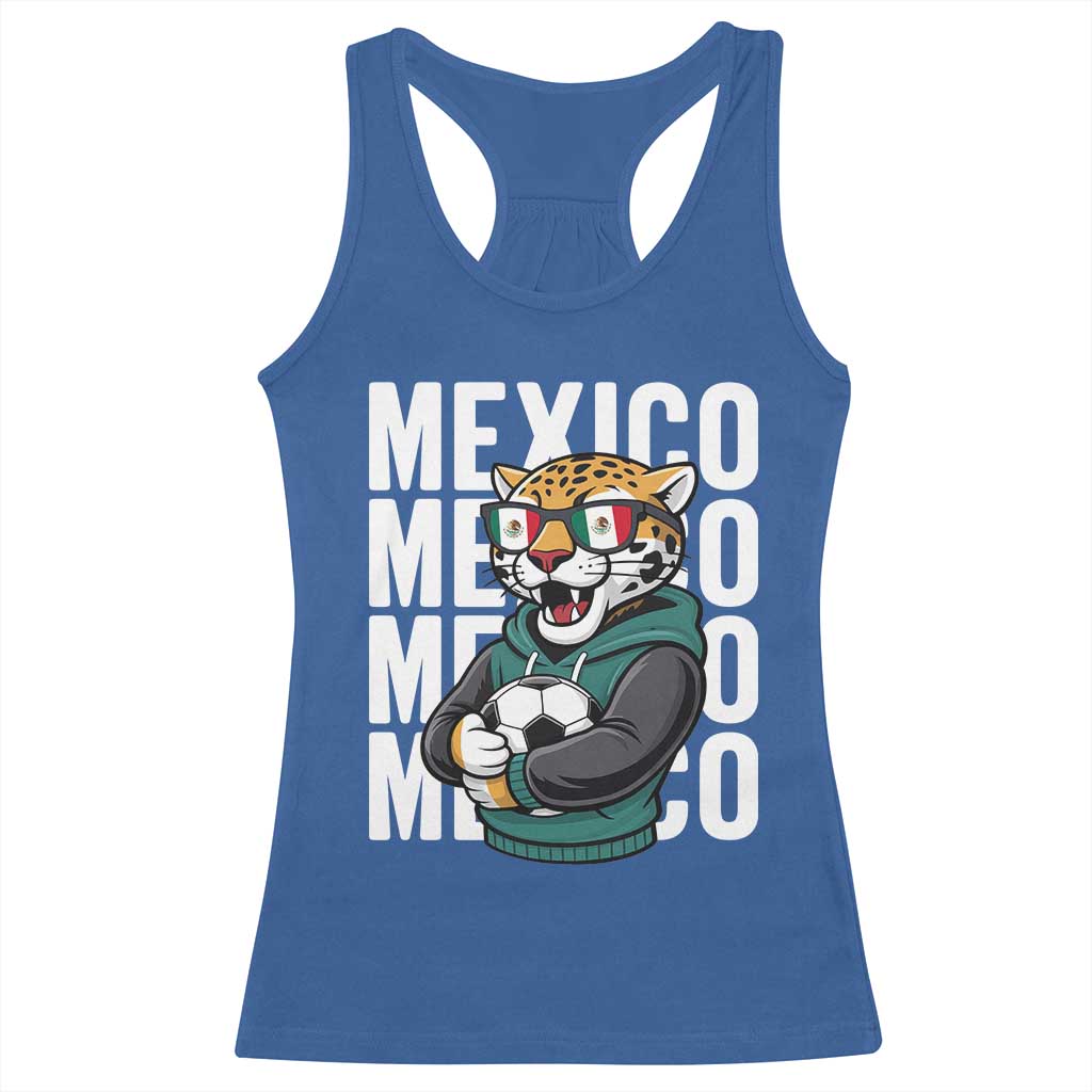 Fierce Mexico Jaguar Soccer Pride Fan Gift Racerback Tank Top TS12 Royal Blue Print Your Wear