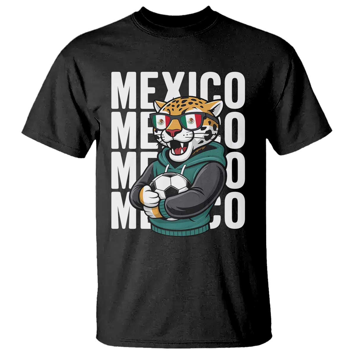 Fierce Mexico Jaguar Soccer Pride Fan Gift T Shirt TS12 Black Print Your Wear