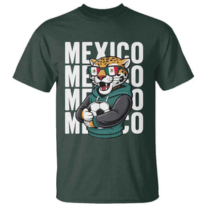 Fierce Mexico Jaguar Soccer Pride Fan Gift T Shirt TS12 Dark Forest Green Print Your Wear