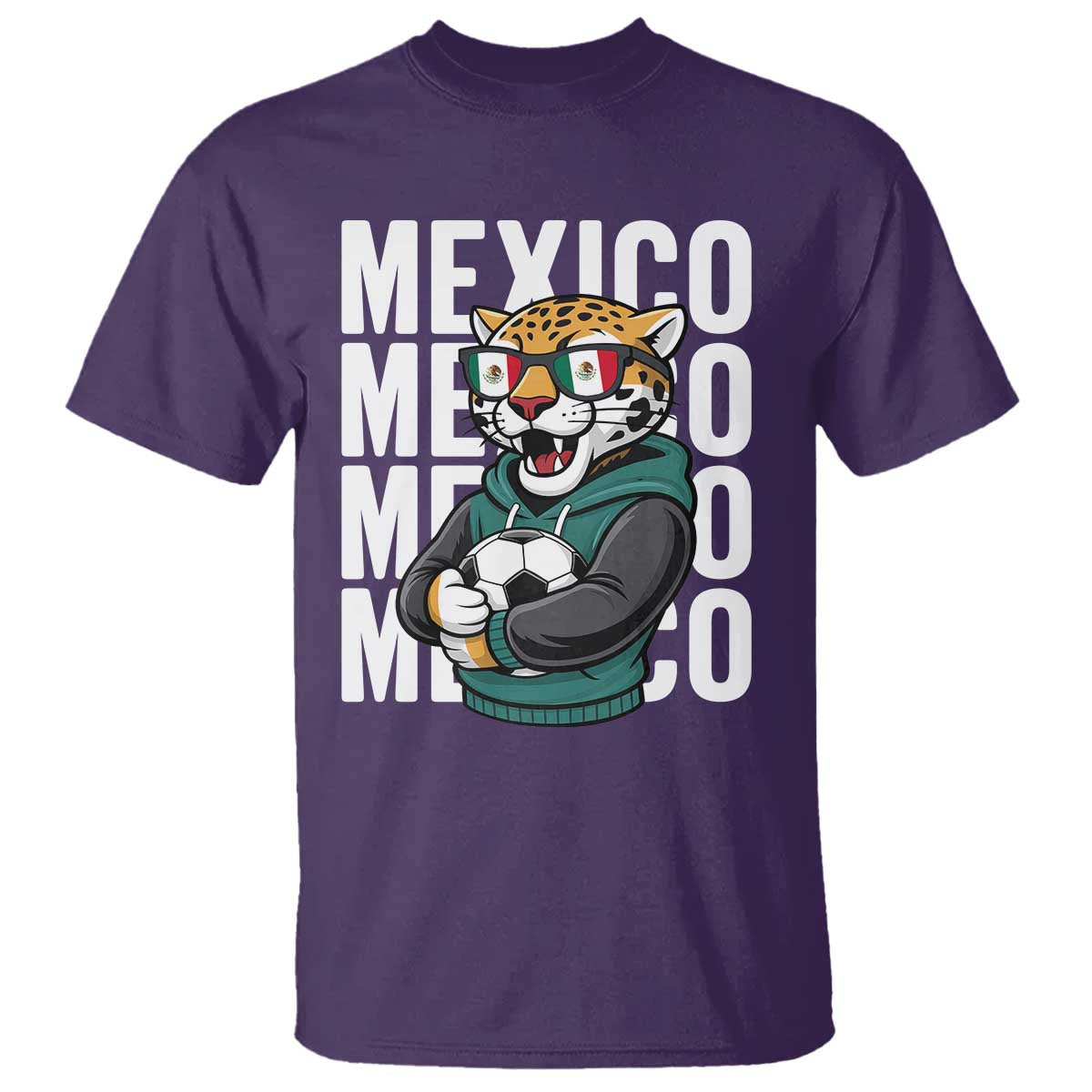 Fierce Mexico Jaguar Soccer Pride Fan Gift T Shirt TS12 Purple Print Your Wear