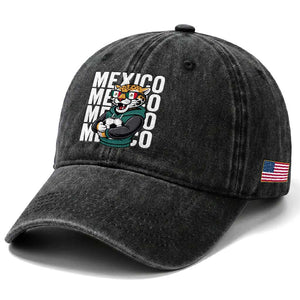Fierce Mexico Jaguar Soccer Pride Fan Gift Washed Cotton Baseball Cap TS12 Print Your Wear