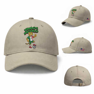 Vamos Mexico Fierce Leopard Baseball Cap Soccer 2026 Fan Gift TS12 Baseball Cap Universal Fit Beige Print Your Wear