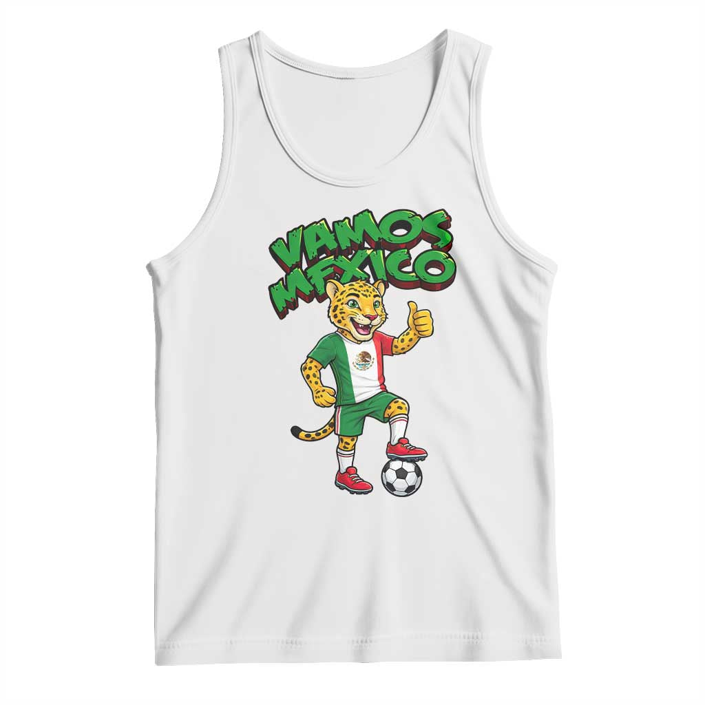 Vamos Mexico Fierce Leopard Tank Top Soccer 2026 Fan Gift TS12 White Print Your Wear