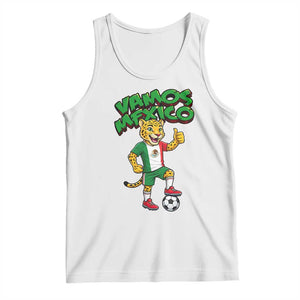 Vamos Mexico Fierce Leopard Tank Top Soccer 2026 Fan Gift TS12 White Print Your Wear