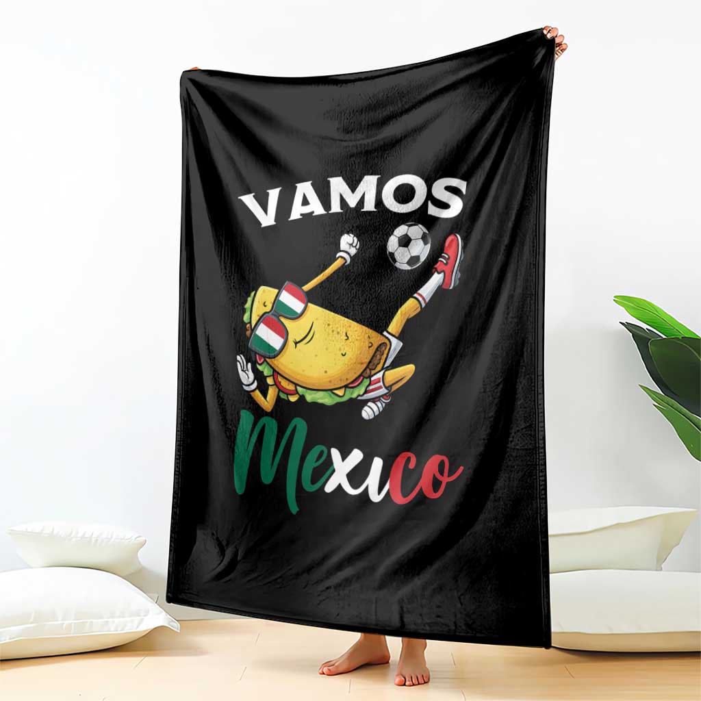 Vamos Mexico Taco Playing Soccer Throw Blanket Mexican Fan Gift TS12 Print Your Wear