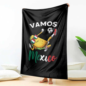 Vamos Mexico Taco Playing Soccer Throw Blanket Mexican Fan Gift TS12 Print Your Wear