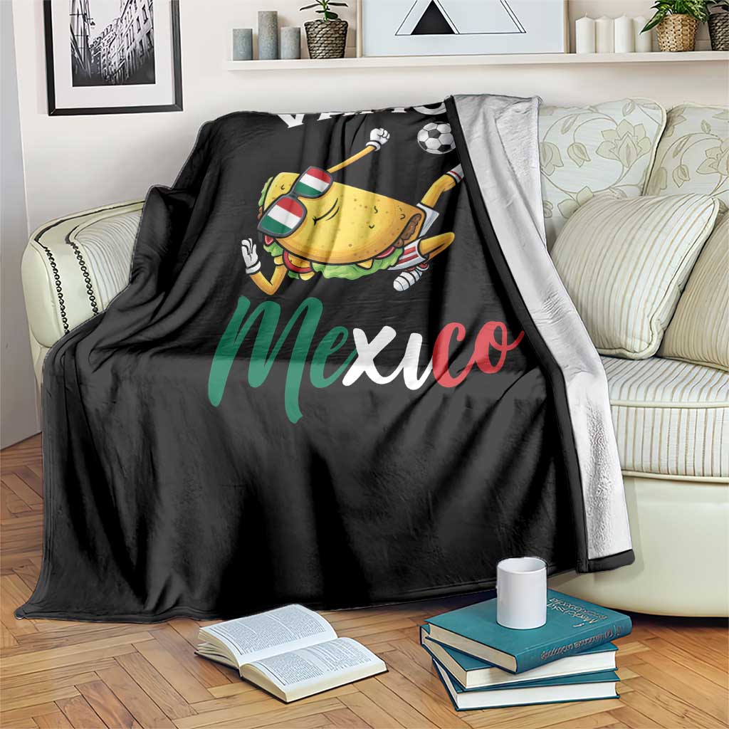 Vamos Mexico Taco Playing Soccer Throw Blanket Mexican Fan Gift TS12 Print Your Wear